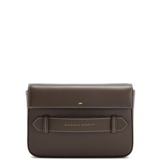 Leather clutch with metal detail, contrasting stitching, shoulder strap, inner pocket and card slots. Classic Clutch With Detachable Strap For Work, Classic Business Clutch With Palladium Hardware, Elegant Rectangular Wallet For Work, Classic Rectangular Clutch With Palladium Hardware, Elegant Rectangular Wallets For Work, Elegant Rectangular Wallets, Elegant Rectangular Professional Wallet, Elegant Office Wallet With Detachable Strap, Formal Brown Wallet With Detachable Strap