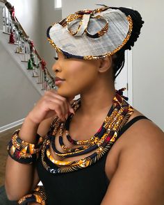 Royalty Outfits, Nail Competition, African Fabric Accessories, Church Lady Hats, Ballet Hairstyles, Fascinator Hair, African Royalty, African Accessories, Couture Hats