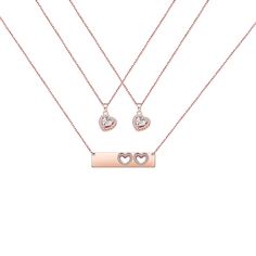 PRICES MAY VARY. Material:mother daughter necklace set made of High-quality copper,it will not cause skin allergy. Size:the mother necklace is 3.2*0.6cm,the daughter necklace is 0.9cm. For mother and daughter- Perfect for Valentines Day,Mother's day. Celebrate the bond between mother and daughter and let her know she's always connected to you with these companion necklaces. When you each wear your necklace she will have a reminder of her strength and that you are always there for her. Perfect gi Mother's Day Rose Gold Charm Necklace Pendant, Rose Gold Heart Pendant Charm Necklace For Mother's Day, Rose Gold Heart Pendant Necklace For Mother's Day, Mother Daughter Necklaces Set, Mother Necklace, Mother Daughter Necklace, Love Pendant, Skin Allergies, Daughter Necklace