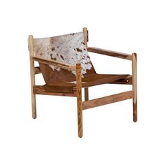 Genoa Cowhide Sling Chair - Porter Leather Sling Chair, Cowhide Chair, Contemporary Chairs, Modern Accent Chair, Stylish Chairs, Black Furniture, Sheesham Wood, Sling Chair, Cow Hide