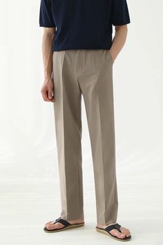 Applicable Season: summer Front Style: Flat Pant Closure Type: zipper fly Gender: MEN Product category: suit pants Suitable Season: summer Straight Fit Pants Men, Pants Design For Men, Straight Pants Men, Going Outfit, Beige Pants Men, Khaki Pants Outfit, Mens Summer Pants, Straight Suit, Mens Slacks