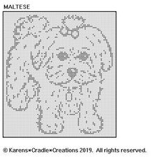 a cross stitch pattern with an elephant on it's face and the words maltese