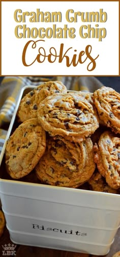 a white container filled with cookies on top of a table