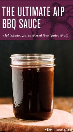 sweet and tangy bbq sauce in a glass jar