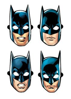 batman masks with different facial expressions