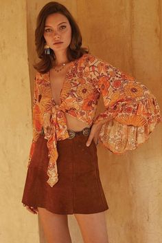 Hippie Rock, 70’s Fashion, Estilo Hippie, Dress Flower, Moda Vintage, Hippie Outfits