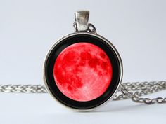 "Full moon jewelry Red moon keyring Blood moon Birthday gift Moon key chain Moon pendant Moon gifts Full moon key ring Moon jewellery Space In the options you can choose: Style, Metal color and Engraving. Jewelry is made up of metal base, chain or key ring, glass lens and image. Pendant size: 1 inch (2.5cm). If you chose in the option \"+Engraving\", please write the text, words or date for engraving. This text will be engraved on the back of the product. I will place the text in one or more lin Red Circle Jewelry For Gift, Red Circular Jewelry For Gifts, Half Moon Jewelry With Moon Print For Gift, Full Moon Jewelry, Engraving Jewelry, Moon Jewellery, Moon Birthday, Moon Galaxy, Galaxy Jewelry