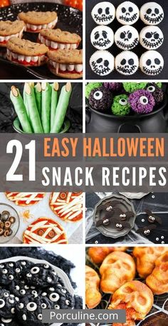 easy halloween snack ideas for kids and adults to enjoy in the kitchen or on the table