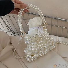 Bird in Bag - Women's bags new fashion pearl storage handheld dinner bag popular lipstick ladies crossbody bag Summer Evening Bag With Pearl Handle, Handheld, Crossbody Evening Bag With Pearl Handle, Handheld Pearl Shoulder Bag For Parties, Chic Pearl Bags For Parties, Chic Pearl Party Bags, Chic Pearl Shoulder Bag For Party, Summer Evening Pearl Bag, Summer Evening Clutch With Pearl Handle, Summer Evening Bag Made Of Pearl