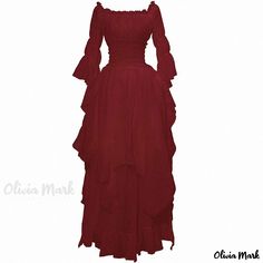 Olivia Mark - Century Lace Flare Sleeve Dress Retro Gothic Style Formal Dress Ballroom Stage Performance Princess Gown Flare Sleeve Dress, Princess Gown, Style Formal, Dress Retro, Lace Bridal Gown, Stage Performance, Gothic Style, Bridal Lace, Plus Size Dress