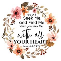 the words you will seek me and find me when you seek me with all your heart