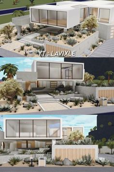 two renderings of the same house in different directions