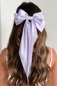 Hello Lovely Barrette Hair Bow (Lilac) - NanaMacs Light Purple Hoco Dress, Lavender Accessories, Lilac Outfits, Kawaii Hair Accessories, Purple Hair Bows, Cornrows Braids For Black Women, Kawaii Hair, Fav Products, Guts Tour