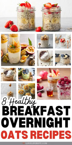 healthy breakfast ideas Oatmeal Breakfast Bowls Healthy, Breakfast Ideas Using Oats, Overnight Oats Heart Healthy, Quick And Easy Overnight Oats, Low Carb Overnight Oats In A Jar, Macro Friendly Overnight Oats Recipe, Overnight Oats Low Cholesterol, Fruity Overnight Oats, Overnight Oats In A Jar Healthy