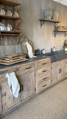 the kitchen is clean and ready to be used for cooking or baking, as well as other items