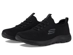 PRICES MAY VARY. Skechers Memory Foam cushioned comfort insole Soft flat mesh knit upper with a bungee-laced front Lightweight flexible shock-absorbing midsole Machine washable Slip-on athletic sporty sneaker design Skechers Memory Foam, High Heel Rain Boots, Skechers Sneakers, Casual Sneakers Women, Black Shoes Women, Shoe Boot Sandals, Backpack Tote Bag, Skechers Women, Skechers Shoes