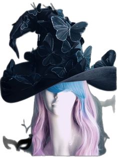 Black Witchy Hat For Halloween, Black Witchy Brimmed Costume Hat, Witchy Black Brimmed Costume Hat, Black Fitted Witchy Hat, Black Brimmed Witchy Costume Hat, Fitted Black Witchy Hat, Black Brimmed Top Hat For Halloween, Fitted Black Themed Hat, Gothic High Crown Halloween Hat