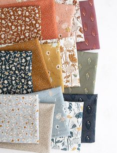 a bunch of different types of fabric