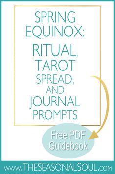 the spring equinox ritual tarot, spread and journal prompts guidebook