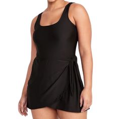 Side-Tie Swim Dress. Women’s Size Xxl. New With Tag. Color Name - Black Jack. One Piece. Wide Shoulder Straps. Removable Pads. Built-In Briefs. Interior Secret Smooth Powermesh Stretches With Your Body. Smooth, Quick-Drying. Fully Lined. Built In Upf Sun Protection. Seamed Waist With Wrap Skirt, Built-In Briefs And Adjustable Tie At Left Side. Care Tag Shown In Photos. Ships Fast With Care From A Non-Smoking, Pet-Free Environment. Chic Black One-piece Swim Dress, Chic One-piece Black Swim Dress, Elegant Black Swim Dress For Poolside, Chic Black Swim Dress For Swimming, Chic Black Fitted Swim Dress, Elegant Black Dress For Poolside, Chic Black Swim Dress For Poolside, Elegant Black One-piece Swim Dress, Elegant Black Swim Dress For Vacation