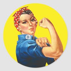 a woman with a red bandana on her head and arms is flexing the muscles