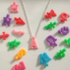 "Handmade alphabet 18\" necklace. All letters available, please leave a note at the checkout to let me know what letter you would like!" Alphabet Jewelry, Alphabet Beads, Etsy Personalized Gifts, Pony Beads, Personalised Gifts, Name Necklace, Jewelry Gifts, Alphabet, Personalized Gifts