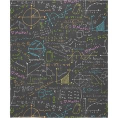 a chalkboard with many different types of math written on it art print by design express