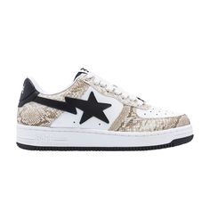 Find BAPE Wmns Sta 'beige Snakeskin on Editorialist. Wmns Bapesta 'Beige Snakeskin' Bape Star, Bape Shoes, Bape Sneakers, Bape Sta, Ape Bape, Star Shoes, Bathing Ape, Star Sneakers, A Bathing Ape