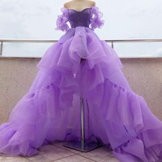 Asymmetrical Prom Dress, High Low Prom Dress, Purple Tulle, Purple Evening Dress, Dress Quinceanera, Formal Dresses Graduation, Gorgeous Prom Dresses, High Low Prom Dresses, Purple Prom Dress