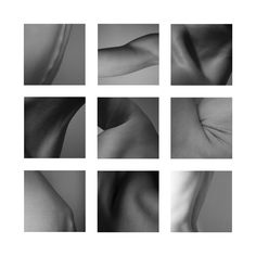 six different images of the back of a person's torso, with their arms stretched out