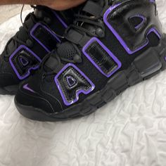 Nike Air More Uptempo 4y Gs Women -5.5dx5954-001 Nike Box Not Included Casual Purple Lace-up Basketball Shoes, Casual Purple Basketball Shoes For Streetwear, Casual Purple Basketball Shoes For Sports, Casual Purple Basketball Shoes, Purple Basketball Shoes With Air Max Cushioning, Casual Purple Nike Sneakers, Casual Purple Sneakers With Air Max Cushioning, Casual Purple Sneakers With Round Toe, Casual Purple Sneakers