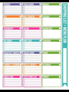 the printable meal planner is ready to be used in any kitchen or dining room