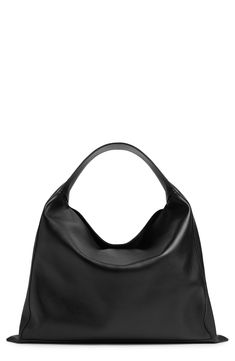 A spacious hobo handcrafted in a slouchy yet incredibly chic silhouette from supple calfskin leather is what big bag dreams are made of. Magnetic closure Shoulder strap Interior zip pocket Calfskin-leather lining Leather Made in Italy Designer Handbags Chic Hobo Bag With Smooth Grain For Shopping, Chic Smooth Grain Hobo Bag For Shopping, Luxury Soft Leather Hobo Bag For Work, Modern Calf Leather Hobo Bag For Work, Elegant Evening Hobo Bag With Leather Lining, Workwear Soft Calf Leather Hobo Bag, Timeless Leather Hobo Bag With Smooth Grain, Chic Evening Bucket Bag With Smooth Grain, Calf Leather Top Handle Hobo Bag For Workwear