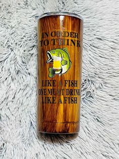 Fish Drinking Tumbler Tumbler Designs For Men, Cool Tumblers, Tumblers For Men, Fishing Tumbler, Family Decals, Fishing Decals, Food Safe Epoxy, Monogram Tumbler, Vinyl Tumblers