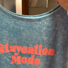 Brand New, Never Used Old Navy Staycation Mode T-Shirt Size L Old Navy Tops, Navy Tops, Old Navy, Colorful Shirts, Color Blue, Navy Blue, Womens Tops, Tops & Tees, Brand New