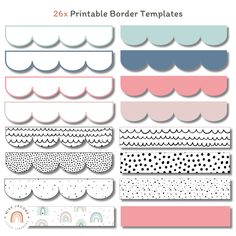 the printable borders are available for all kinds of paper crafting and sewing projects