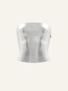 Killa bandeau in Chrome – CULTNAKED Elegant Bandeau Crop Top For Club, Metallic Strapless Tube Top For Night Out, Metallic Strapless Tube Top For Party, Metallic Tube Top For Night Out, Metallic Fitted Tube Top For Night Out, Chic Silver Crop Top For Evening, Elegant Silver Crop Top For Evening, Bandeau Tube Top For Evening, Glamorous Silver Strapless Tube Top