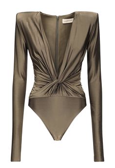 Trend 2023, Alexandre Vauthier, Crop Top Outfits, Elegant Outfit, Military Green, Black Top, Deep V, Luxury Outfits, Deep V Neck