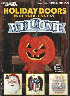 the front cover of a book with an image of a pumpkin and other decorations on it