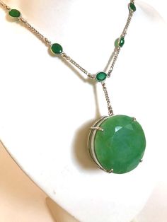 Green Jade Necklace, Cocktail Necklace, Multi Gemstone Necklace, Peridot Necklace, Citrine Necklace, Emerald Color, Emerald Pendant, Jade Necklace, Emerald Necklace