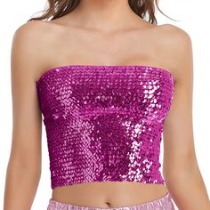 PRICES MAY VARY. Hand wash, line dry. 12 " long Material: 20% Polyester and 80% Sequins One size fits most. Can be worn as a mini skirt Easy to put on and out. This glitter tank top is made with elasticity material. Add shine to your Mardi Gras party outfit with a Sequin vest Top. Also a nice choice for night out disco top. These sparkly sequin halter tops are the perfect piece to add to your fashion outfit.
 Luxurious, super stretch and sexy sequin tube top. Our gold sequin crop tops are made w Mardi Gras Party Outfit, Glitter Tank Top, Sequin Tube Top, Sequin Vest, Sequin Halter, Mardi Gras Party, Halter Tops, Vest Top, Fashion Outfit