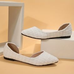 Material:FabricClosure:Slip-onToe Style:Pointed ToePatterned:Solid colorAll-season:SpringItem ID:QA48244 White Flat Bottom Slip-ons For Summer, Beige Closed Toe Pointed Flats For Summer, Chic White Slip-on Pointed Toe Flats, Beige Pointed Toe Flats For Summer, White Pointed Toe Slip-ons For Summer, White Pointed Toe Flats For Summer, White Flat Pointed Toe Flats For Spring, White Pointed Toe Flats For Spring, Casual Beige Closed Toe Ballet Flats