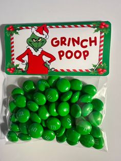 the grinch poop candy is in a bag