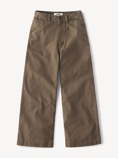 River Rock Venice Wash High Desert Canvas Wide Leg Pant - Buck Mason Thrift List, Spring Outerwear, Buck Mason, High Waisted Wide Leg Pants, High Desert, Fire Fits, Wide Leg Cropped Pants, River Rock, Twill Pants