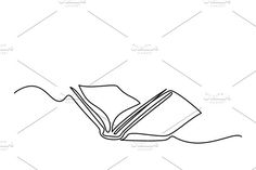 an open book on a white background continuous line drawing, simple line drawings, art and illustration, graphic design projects, freehand sketching, easy to do it yourself, how to draw, person, doos, coloring, books, clip art, writing, illustrations, paper,