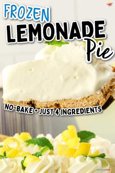 the cover of frozen lemonade pie is shown