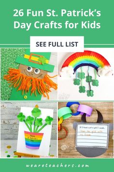 st patrick's day crafts for kids that are fun and easy to make with the kids