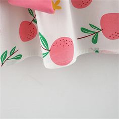 Spring Cotton Sets With Cartoon Print, Spring Cotton Dress With Cartoon Print, Spring Cotton T-shirt With Fruit Design, Sleeveless Cotton Dress With Fruit Print, Playful Cotton Dress With Fruit Print, Spring Attire, Printed Cotton Dress, Fruit Print, Girls Wardrobe