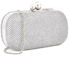 PRICES MAY VARY. Rhinestone crystal studded clutch; metal hardware; Satin lining Measures: 7.1 x 4 x 2.36 inch; Long Chain 22 inch Drop has enough space for some essentials; Like keys credit card and lipstick; Weighs about 1 pound Flexible Carry: You can hold this crystal clutch in your hand or you can also use it as a handbag with the removable chain in some events, brings more convenience. Unique design evening bag are perfect for night out, date, cocktail party, family reunion, prom, banquet Bridesmaid Dinner, Studded Clutch, Banquet Wedding, Crystal Clutch, Wedding Gold, Evening Clutch, 1 Pound, Long Chain, Family Reunion