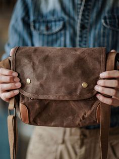 Vintage Oil Wax Waterproof Canvas Postman Bag Amekaki Worn Workwear Single Shoulder Bag Commuter Crossbody Bag 100%cotton Size:11*18*26 cm Casual Brown Camera Bag For Daily Use, Casual Brown Rectangular Camera Bag, Casual Brown Crossbody Camera Bag, Brown Camera Bag With Adjustable Strap For Everyday, Casual Brown Camera Bag For Everyday Use, Casual Brown Camera Bag For Everyday, Outdoor Brown Bags With Zipper Pocket, Brown Outdoor Bags With Pockets, Casual Brown Satchel Canvas Bag